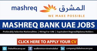 Mashreq Bank jobs 2022